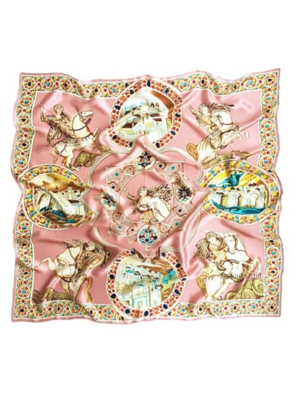 100% Mulberry Silk Scarf 43" Large Square Headscarf Hair Wrap Shawl